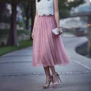 Plus Size Tulle Midi Skirt by Love Tanya